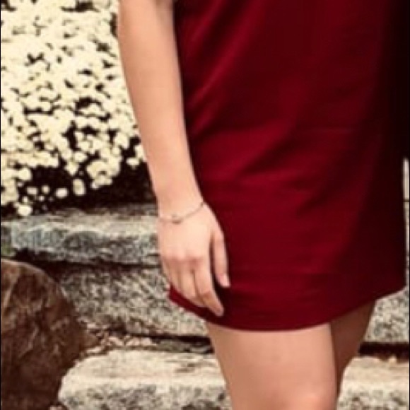 Lulu’s SHIFT AND SHOUT WINE RED SHIFT DRESS - Picture 3 of 3